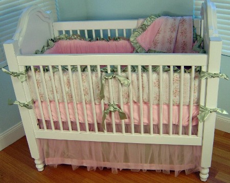 Shabby Stripe 4pc Crib Bedding