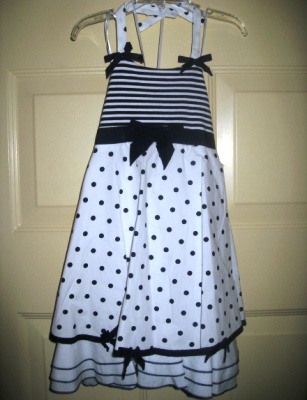 Biscotti Navy Halter Dress