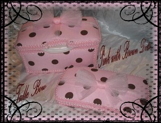 Pink with Brown Dot Gift Set
