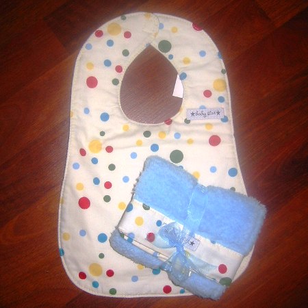 Baby Star Blue Wonder Bib/Burp set