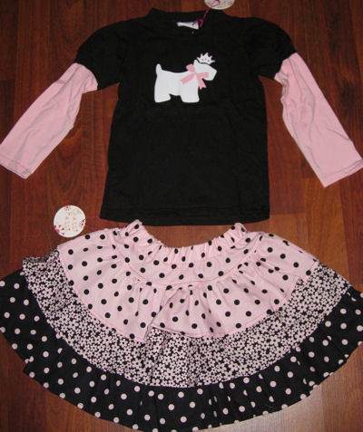 Chatti Patti Tee and Flounce Skirt Poshy Dot