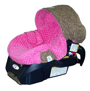 Leopard Minky Car Seat Cover