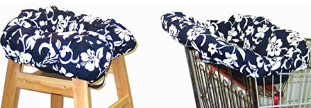 Navy Hibiscus Cart Cover