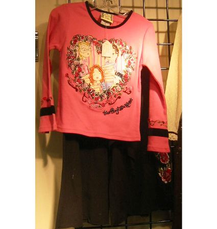 Heart to Heart Embellished Top and Gauchos