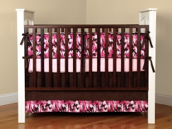 Pink Camoflauge Crib bedding