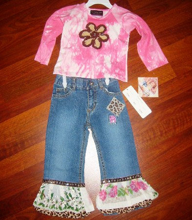 My vintage Baby Chenille Top and Hanky Jean Set