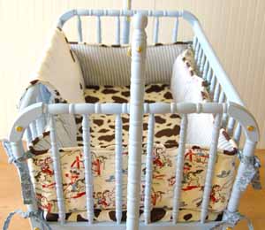 Retro Cowboy Cradle Bedding