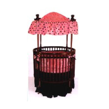 Pink and Chocolate Silk Crib Bedding