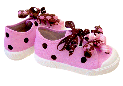 Pink Polka Dot Sneakers