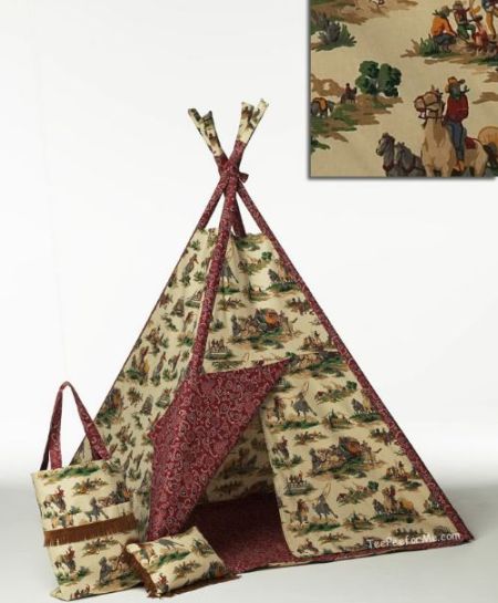 Wild West Parchment Indoor Tee Pee